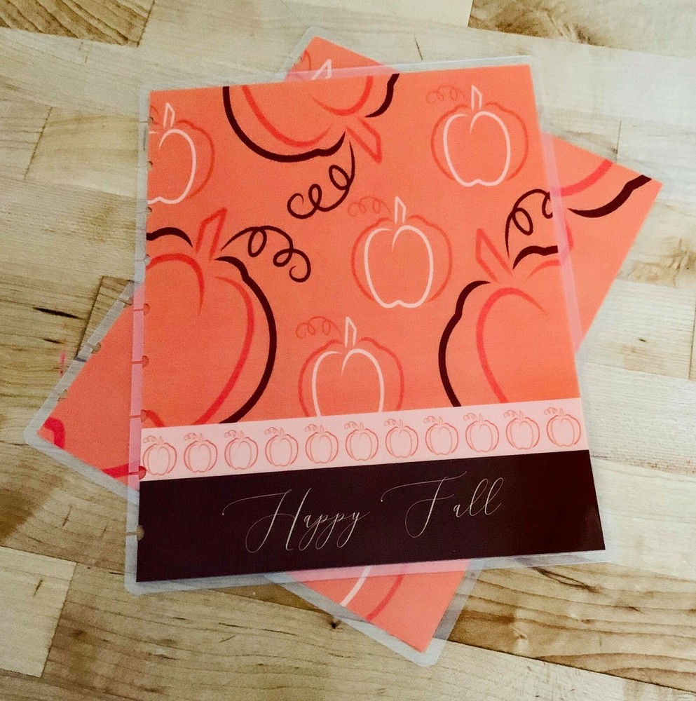 Happy Fall Pumpkins Front/Back Cover Set for use w Classic Happy Planner