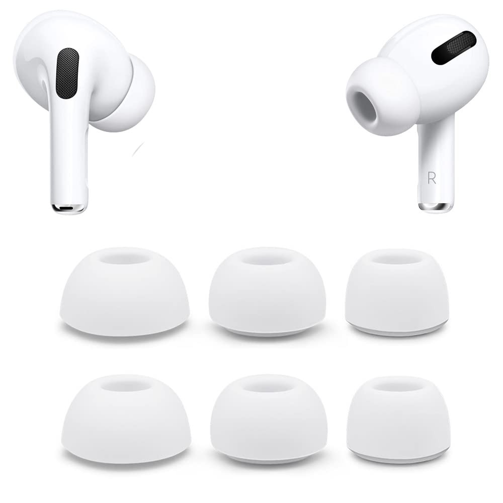 Replacement Ear Tips for AirPods Pro with Noise Reduction Hole, White