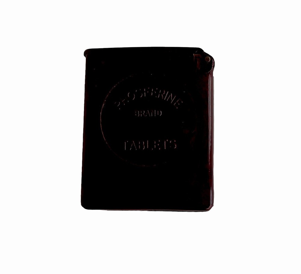 Vintage Bakelite Phosferine Tablets Advertisement Match Vesta Case