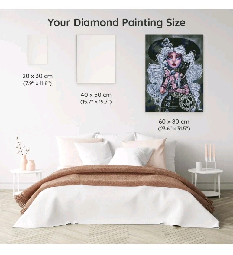 Dreamer Designs Diamond Art Kit "Blanca" Halloween Witch Kurtis Rykovich NIB