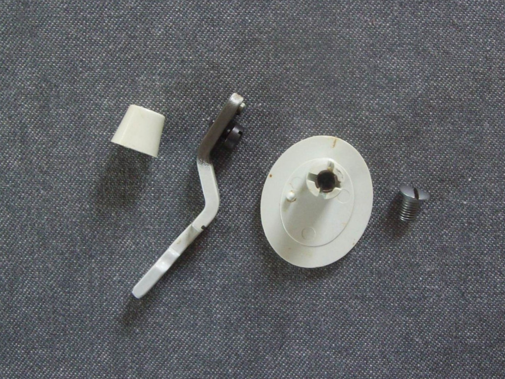 Singer 603E Sewing Machine Knob, Stitch Width Selector Lever, & Singer Emblem