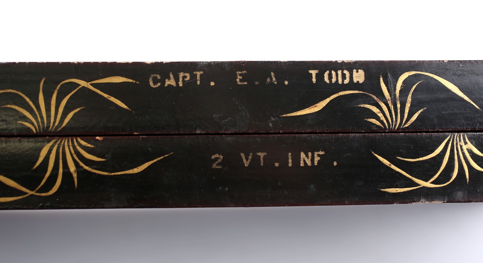 Original Civil War ID'ed Soldier's Game Checkers Backgammon Board Vermont Vols