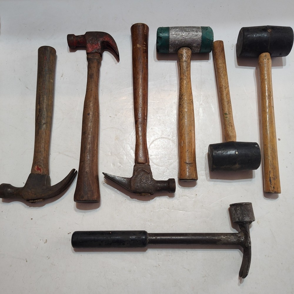 Vintage Hammers And Mallets 3 Mallets 4 Hammers