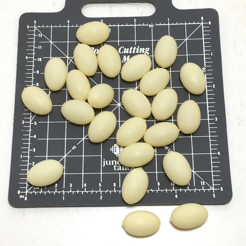 Cream Off-White Eggs 24 pieces plastic approx. 1" craft art project Easter decor