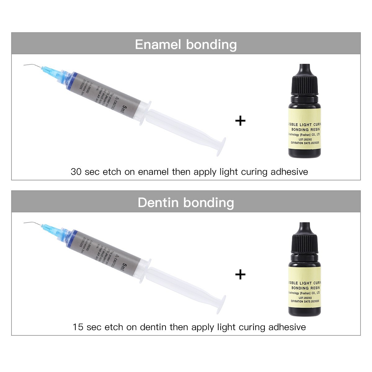1 X Dental Light Cure Bonding Adhesive One Step Bonding Cure Dentin Enamel