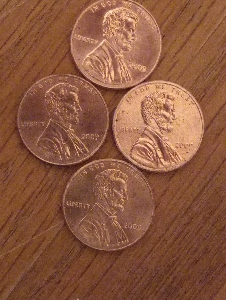 2009 Bicentennial Lincoln Cent 4- Coin Set/Error