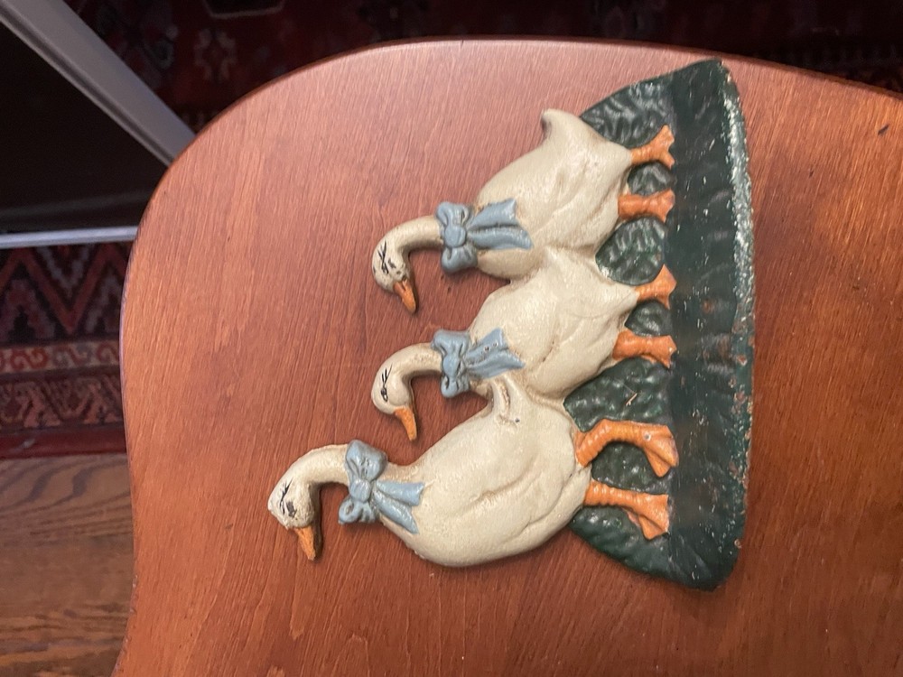 3 Vintage Heavy Cast Door Stops - Very Good