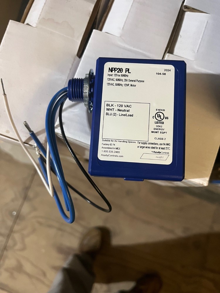 ACUITY Controls NPP20 PL nLIGHT PLUG LOAD CONTROL POWER PACK 233C81