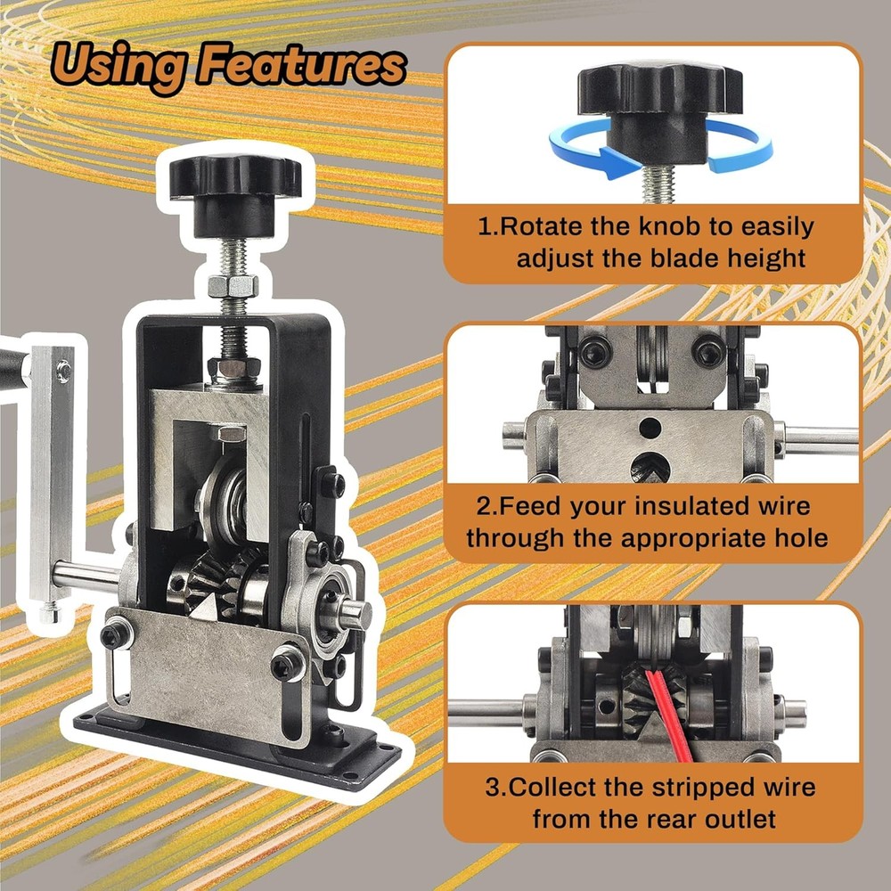Manual Wire Stripping Machine Copper/Drill Stripper, Metallic