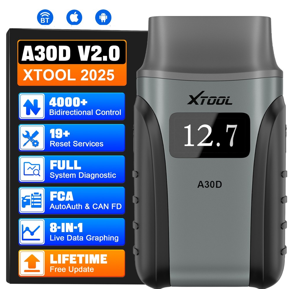 2025 XTOOL A30D/A30M V2.0 Bidirectional Scan Tool Full System Diagnostic Scanner