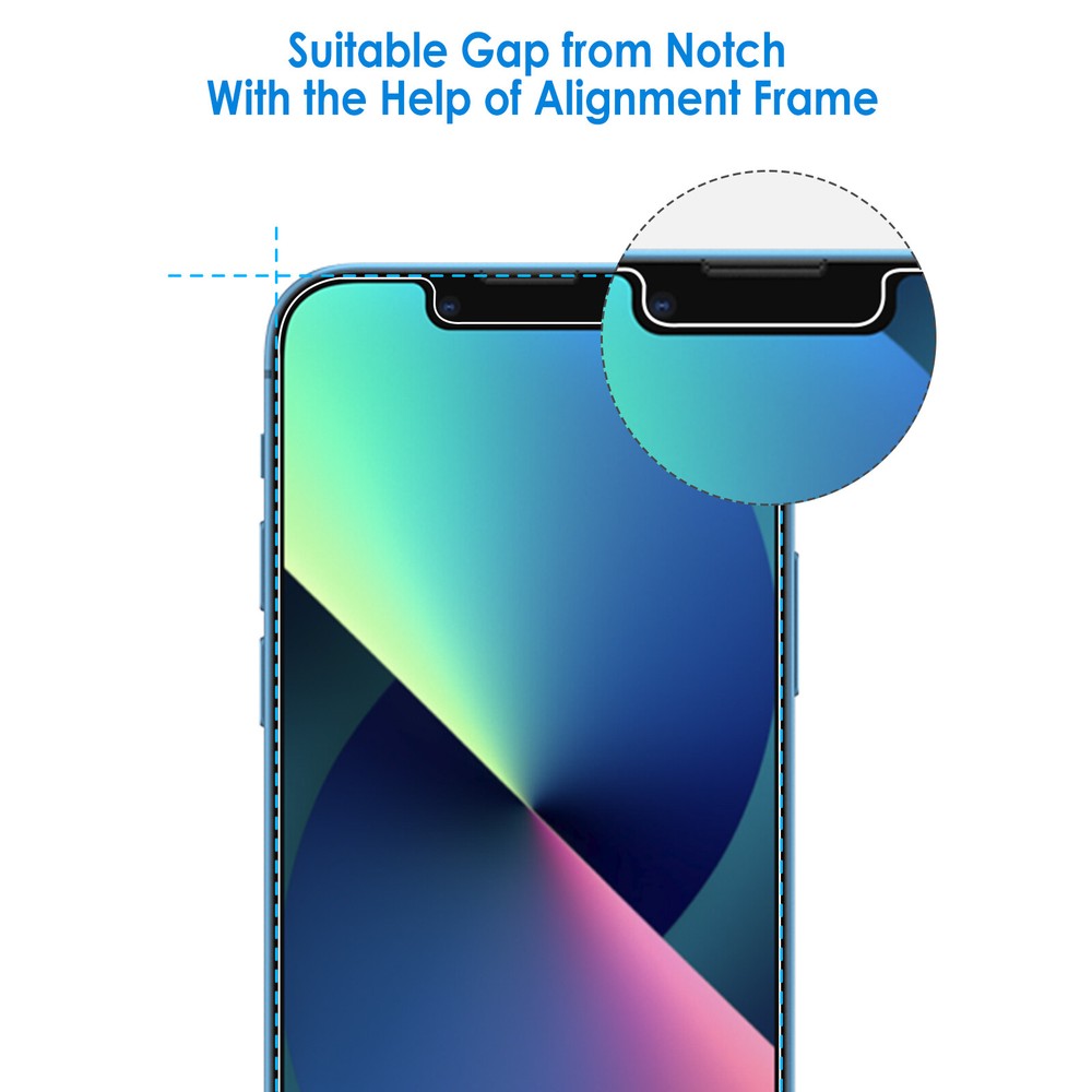 Screen Protector for iPhone 13 mini with Camera Lens Protector, 2-Pack Each