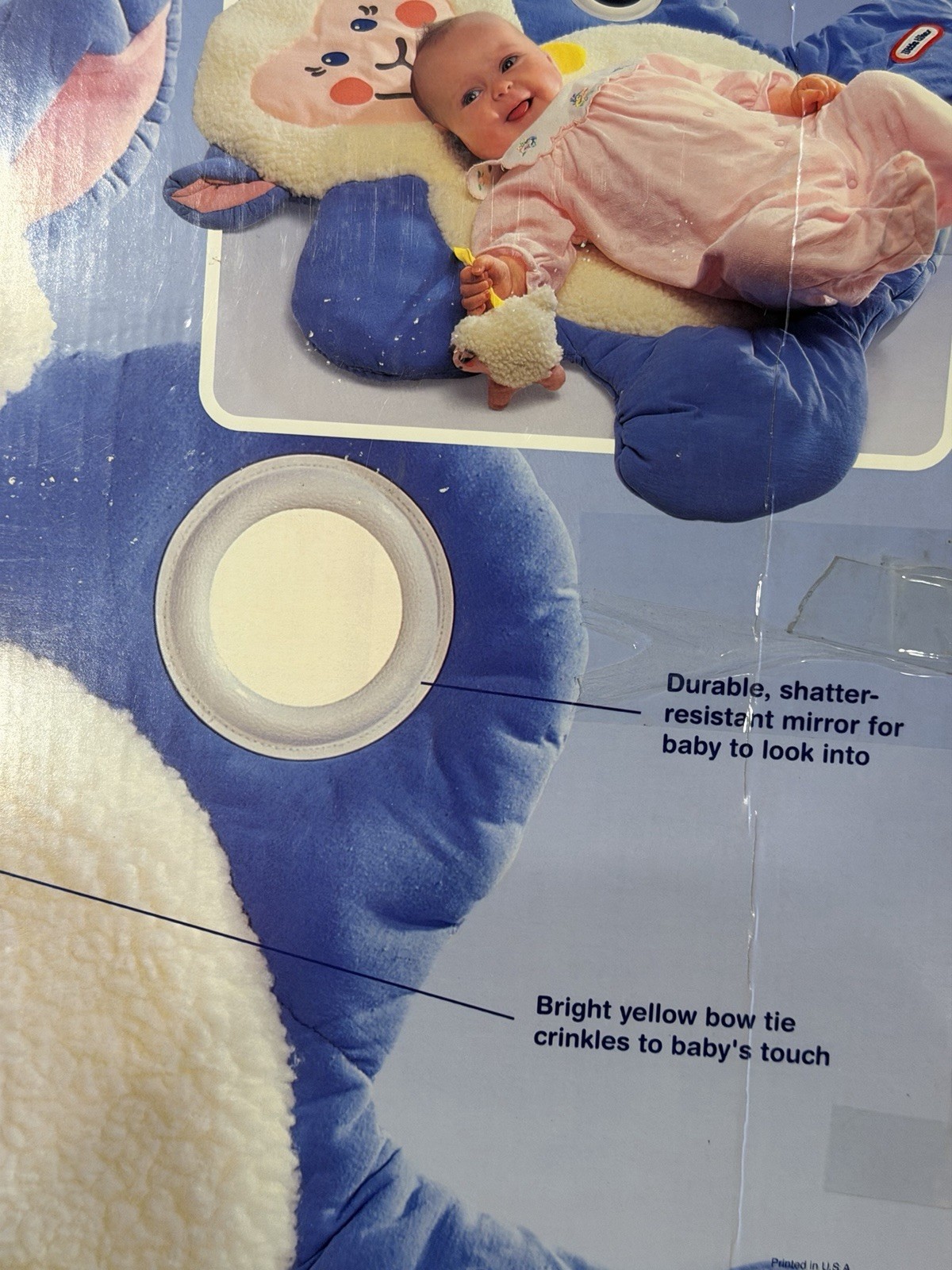 IN BOX Vintage 1992 Little Tikes Fluffy Lamb Quilt Baby Play Mat Tummy Time Toy