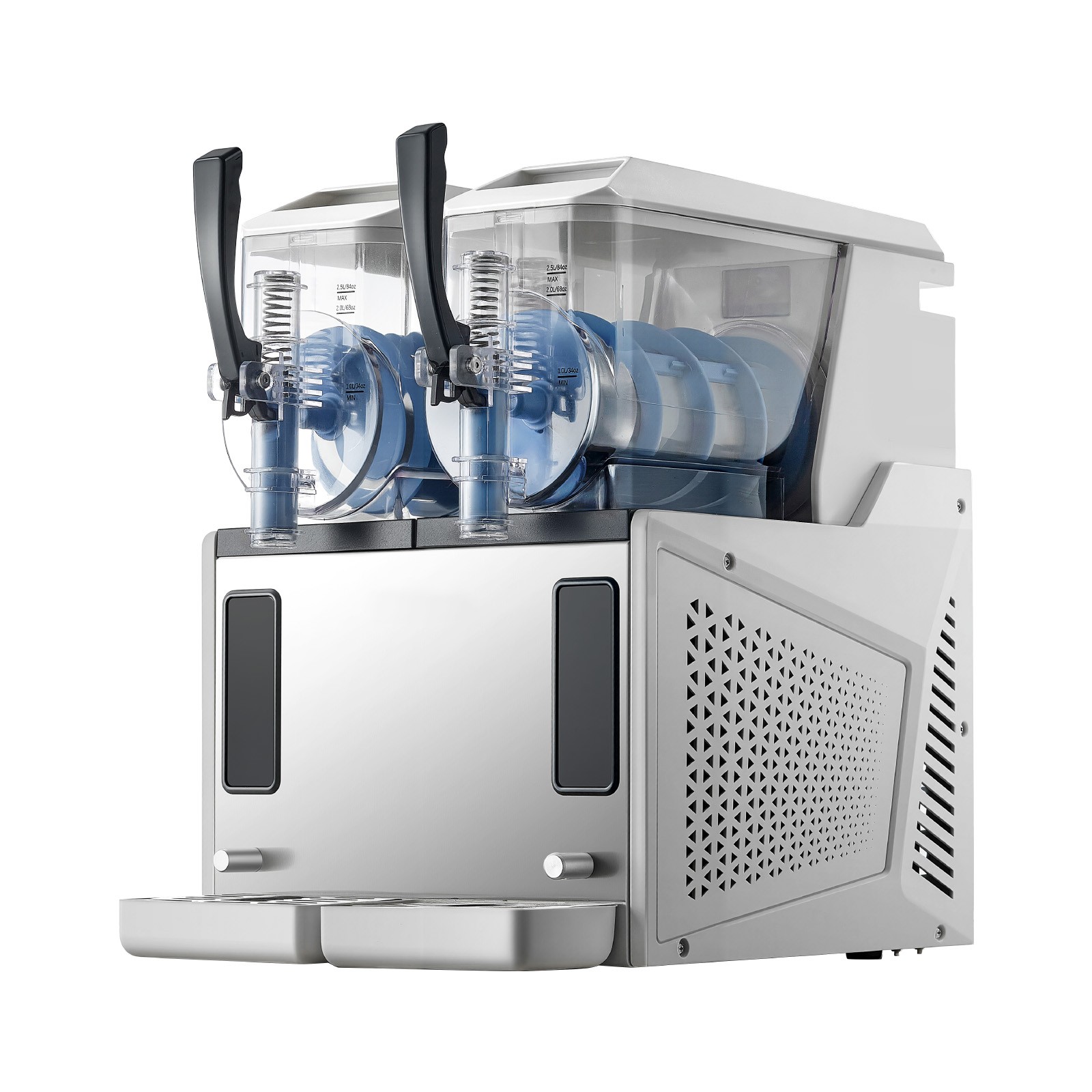 Uimoso Dual-Tank Frozen Drink Slushy Machine 3Lx2 Slush Cold Beverage Maker Home