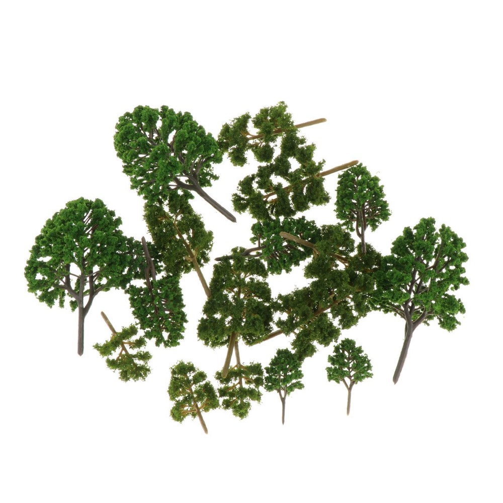 18x Model Trees Miniature Trees for Toy Trees for Model Train Scenery