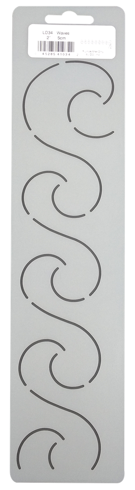 Quilting Stencil Wave Quilt Pattern 2" Wavy Swirl Border Hand Quilters Template