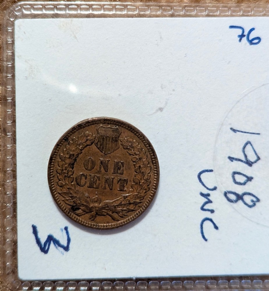 1908 Indian Head Penny Rare Coin