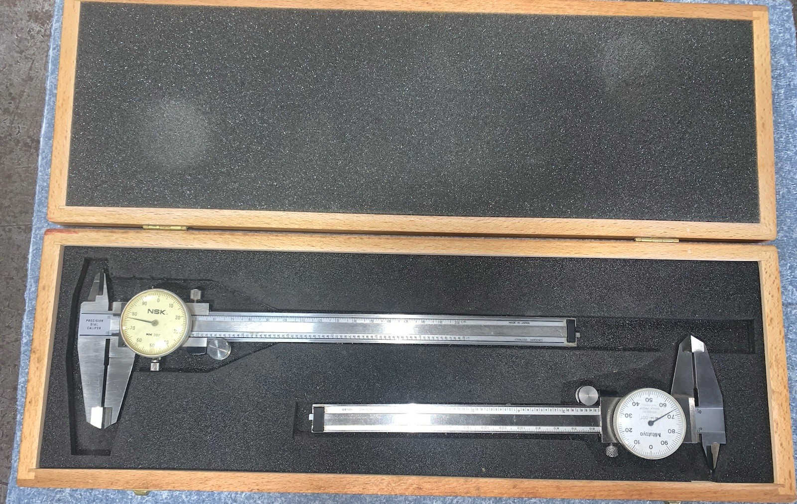 Vg Used Double Deal Mitutoyo Dial Caliper 6" & NSK 8” Dial Calipers You Get Both