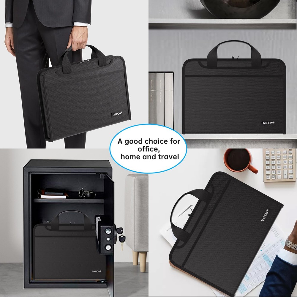 Accordion File Organizer, Fireproof Expanding File Folder with 13 Pockets Doc...