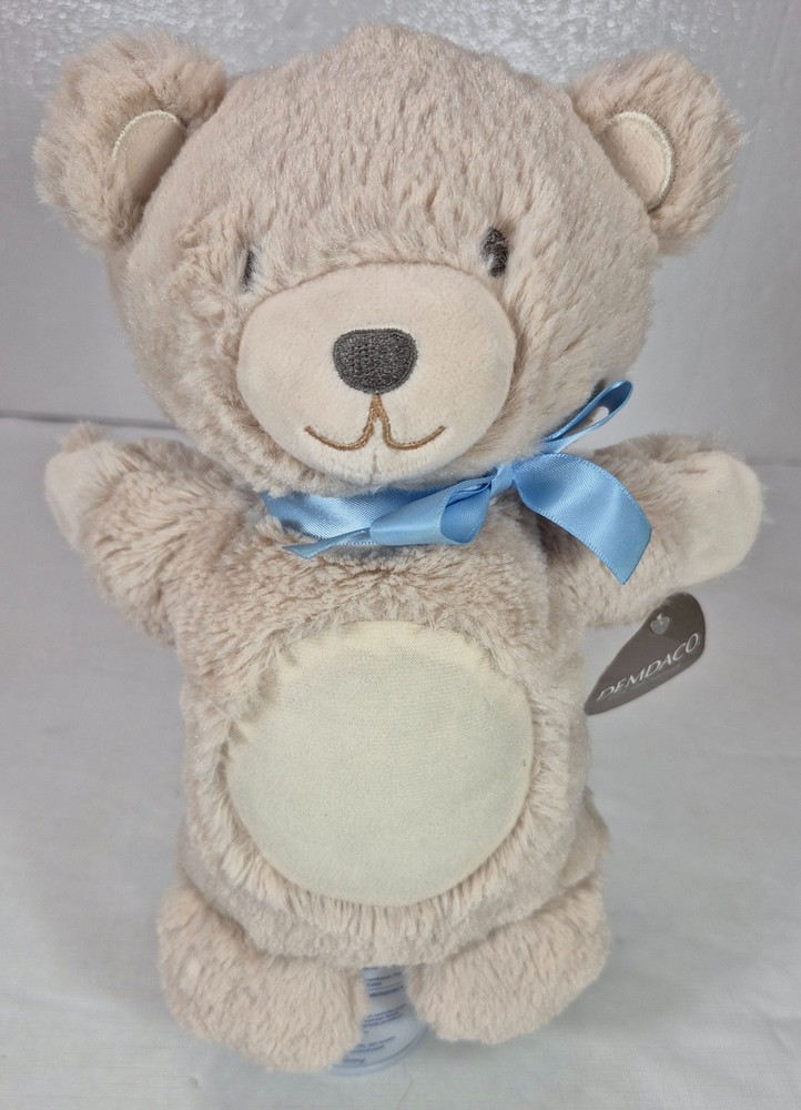 DEMDACO Teddy Bear Hand Puppet with Paper Tag