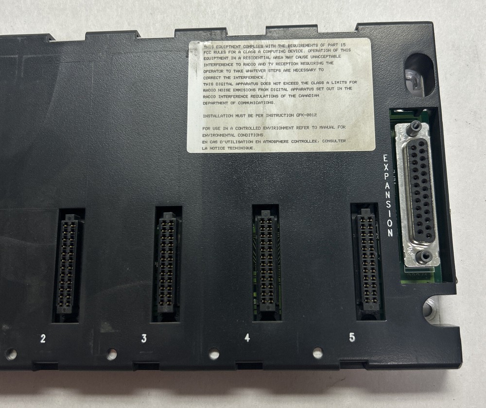 GE FANUC,IC693CHS397B,FIVE SLOT BASE MODULE