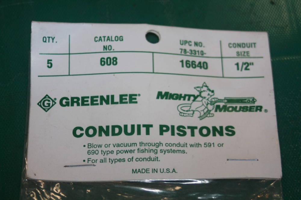 Greenlee 608 Single Piston for 1/2" Conduit