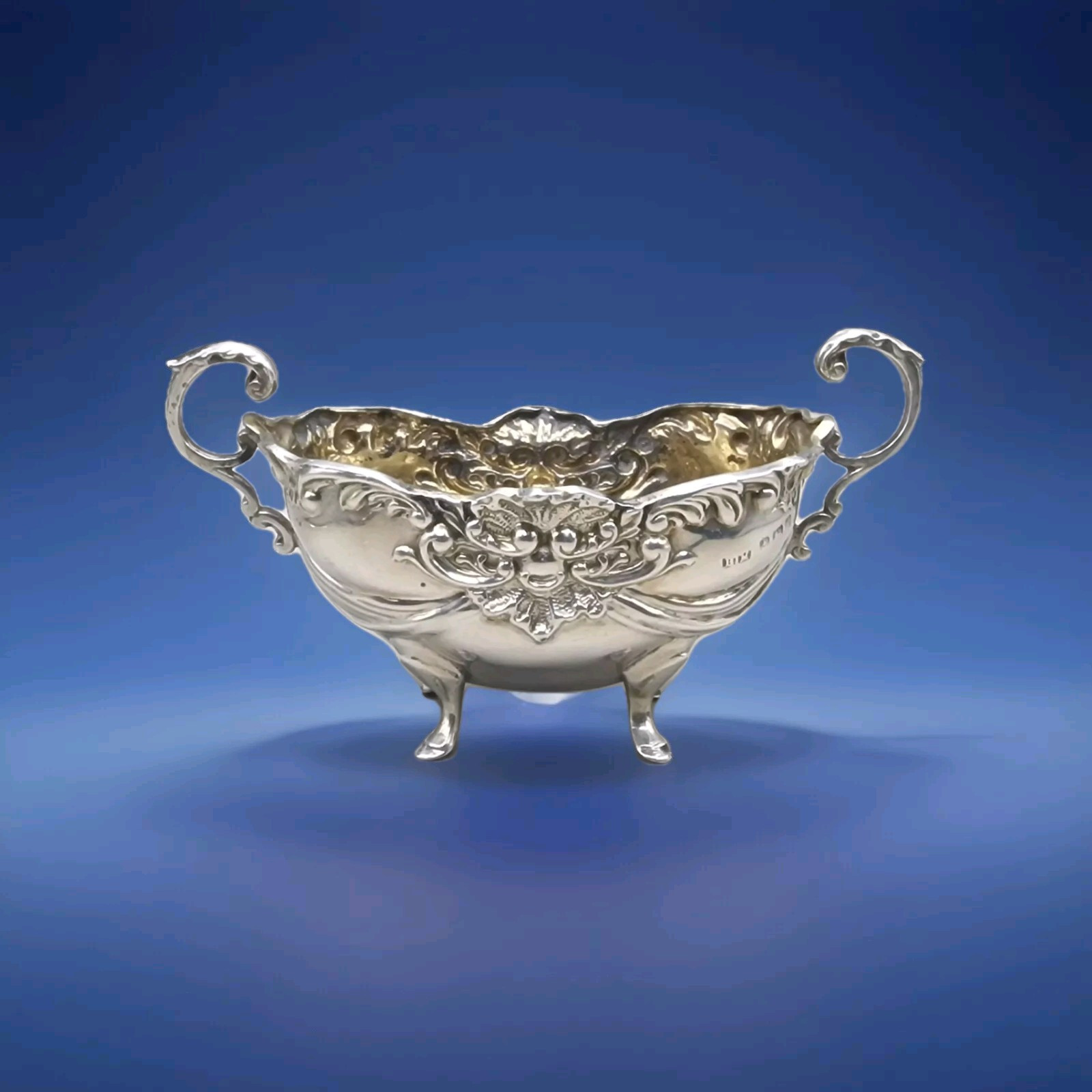 Antique Sterling Silver Salt Cellar by Henry Matthews 1906