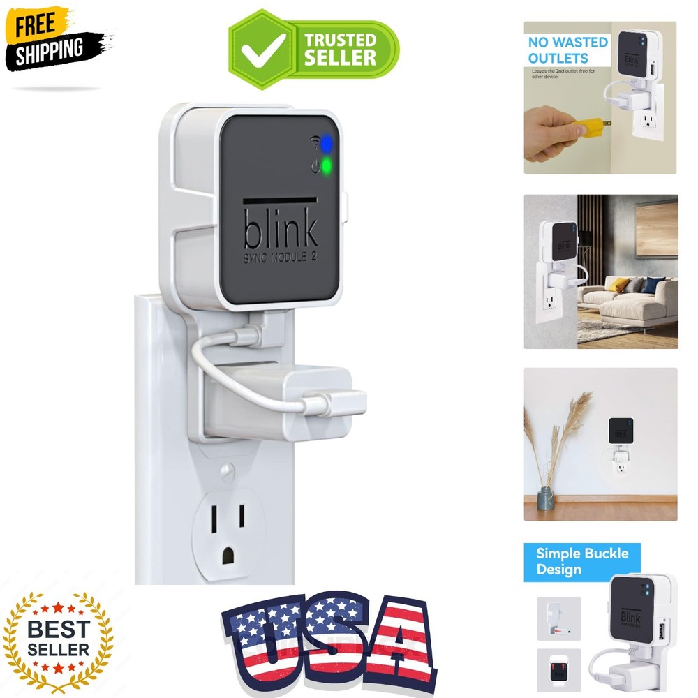 Outlet Wall Mount for Blink Sync Module 2, Mount Bracket Holder for Blink Out...