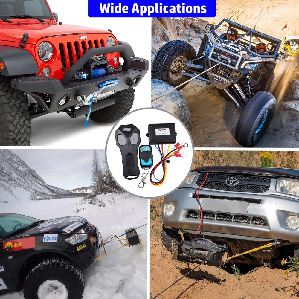 Riyitauto Wireless Winch Remote Control Black-dump trailer wireless remote