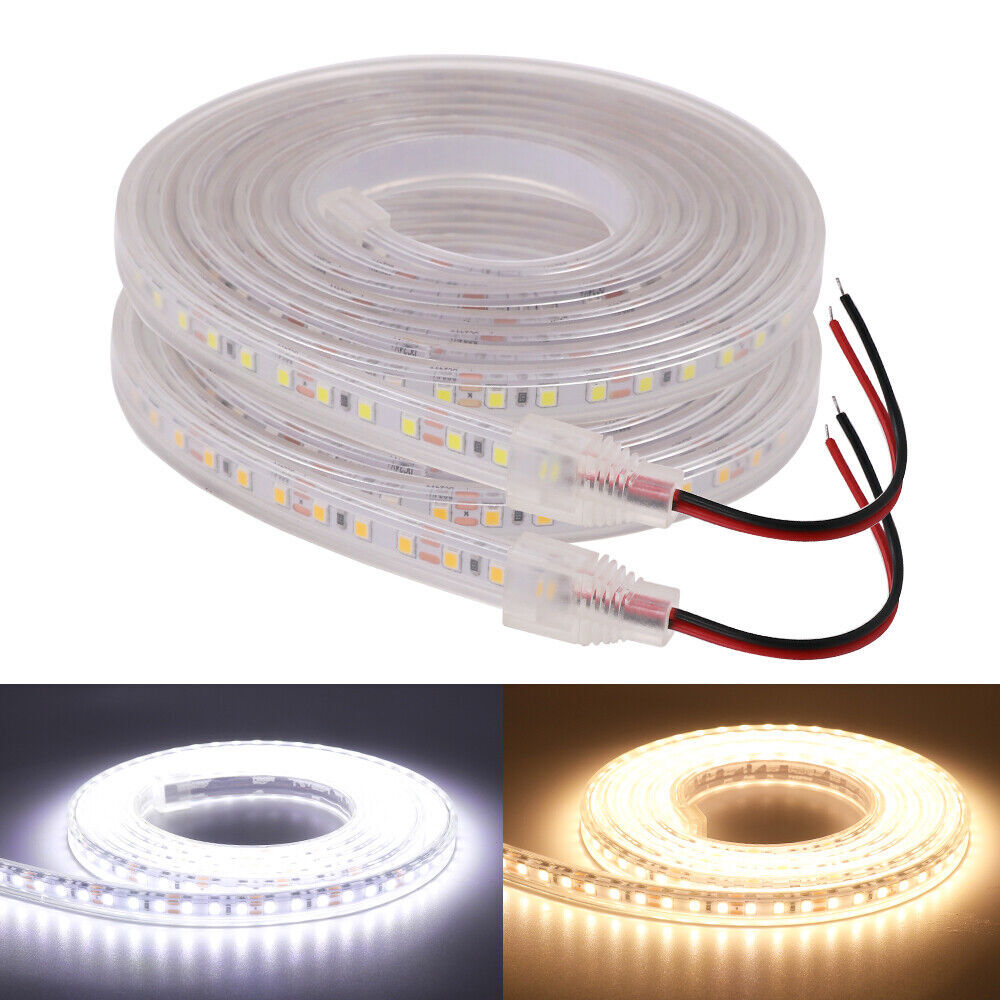 1m-20m 12V 24V 2835 LED Strip Flexible Rope IP68 Waterproof Lamp Outdoor Lights
