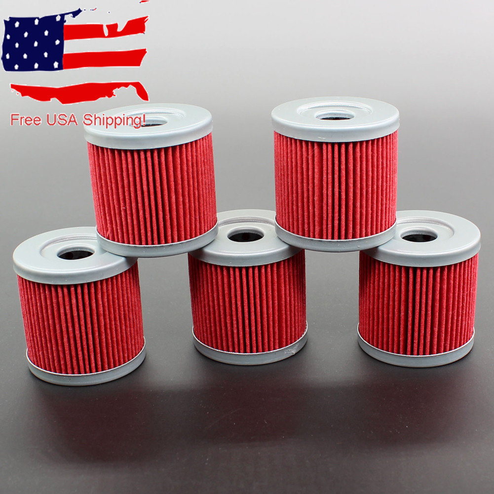 5x Oil Filter For Suzuki LTZ400 LT-Z400 Quadsport 2003 2004 2005 2006 2007-2009