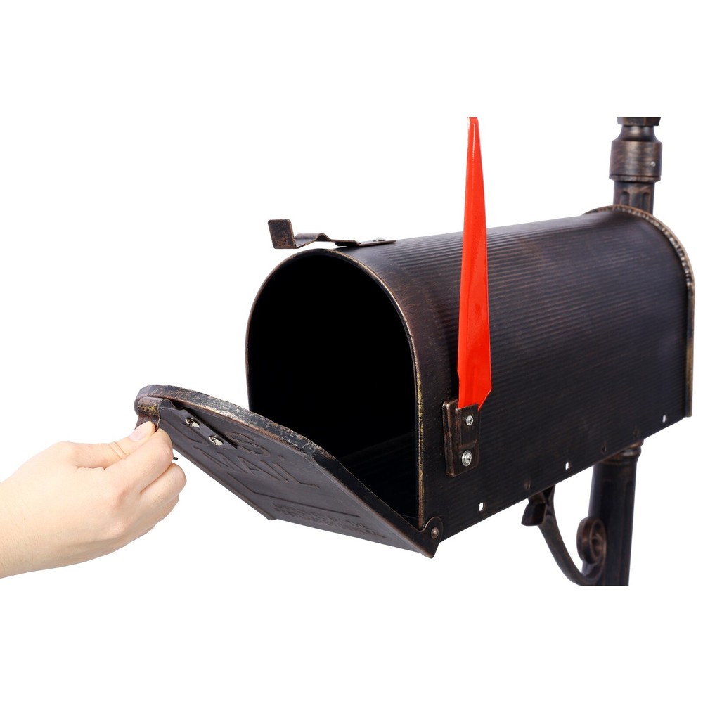 Mailbox/Post Light Combination Kit, Heavy Duty Cast Aluminum Mail Box, Modern
