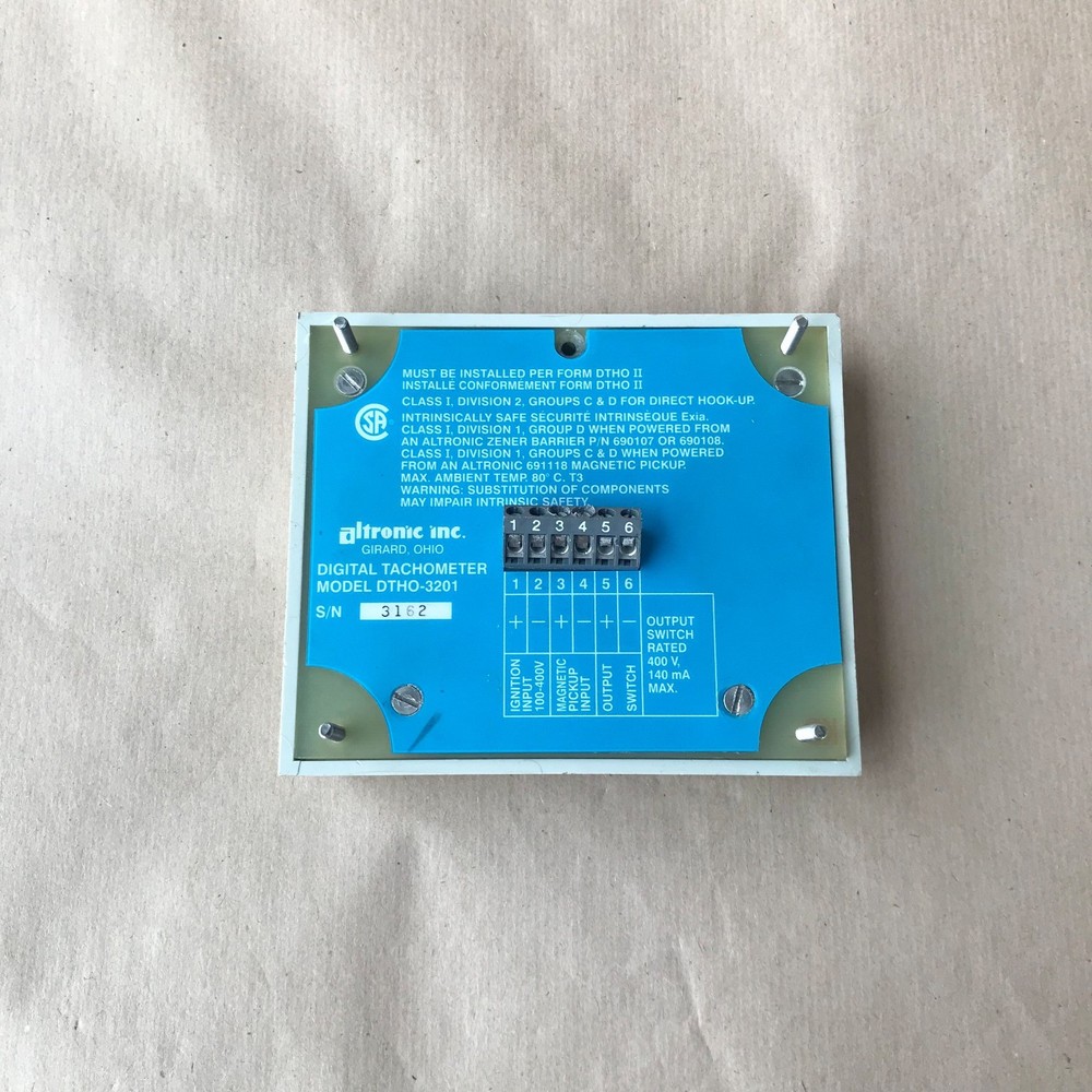 ALTRONIC DTHO-3201 DIGITAL TACHOMETER