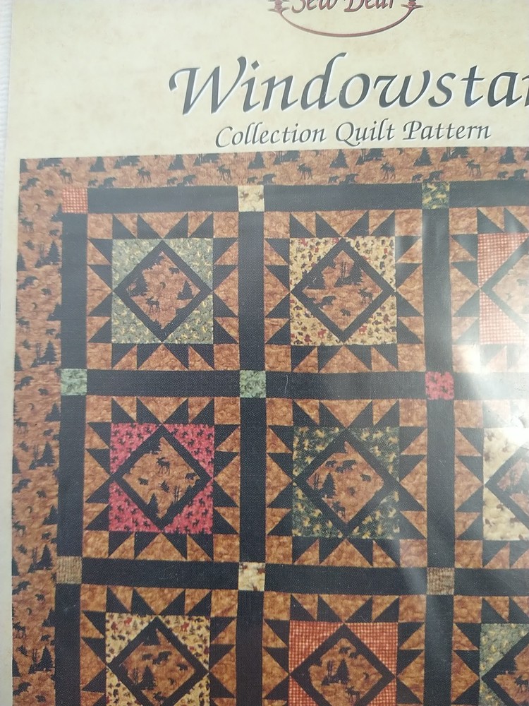 Sew Dear "Windowstar Collection Quilt" PIECED QUILT PATTERN 2 Sizes