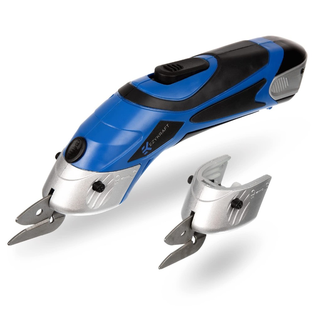 Cordless Electric Scissors for Cutting Fabric - Multifunctional Craft & Blue