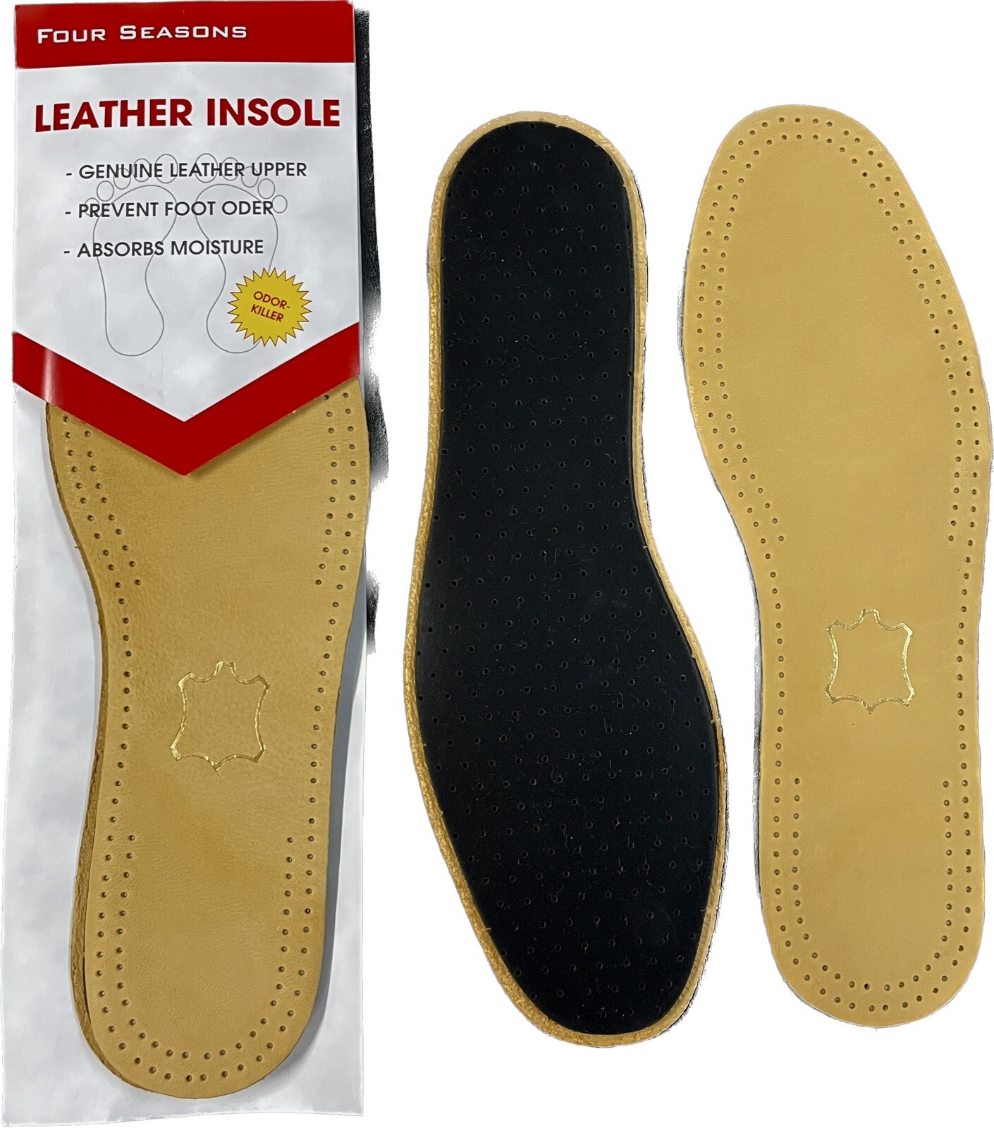 Genuine Leather Full Insoles Flat Shoe Inserts Comfort Four Seasons Men Women