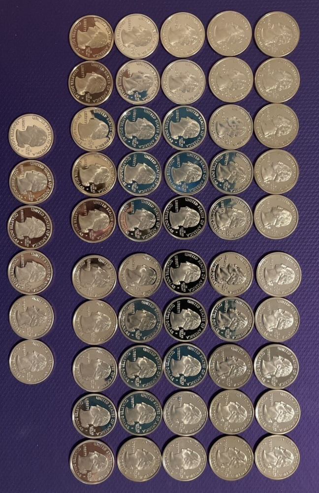1999-2009 S -40 Different Proof State Quarters Clad Roll some toning Read below