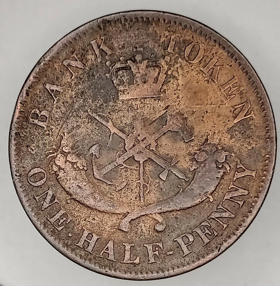 UPPER CANADA - 1/2 - Half Penny Token - 1852
