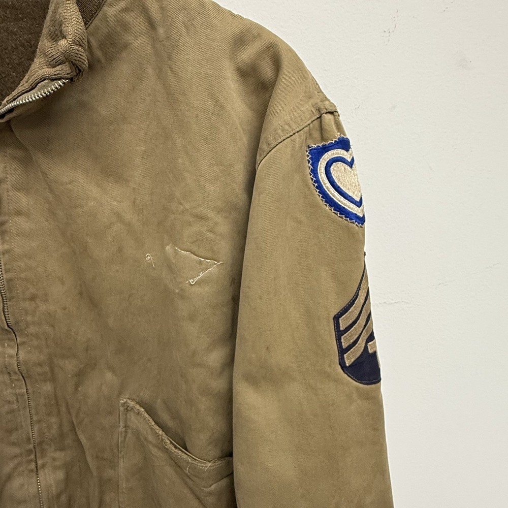 Original WWII US Army Patched 1st Pattern Tanker Jacket