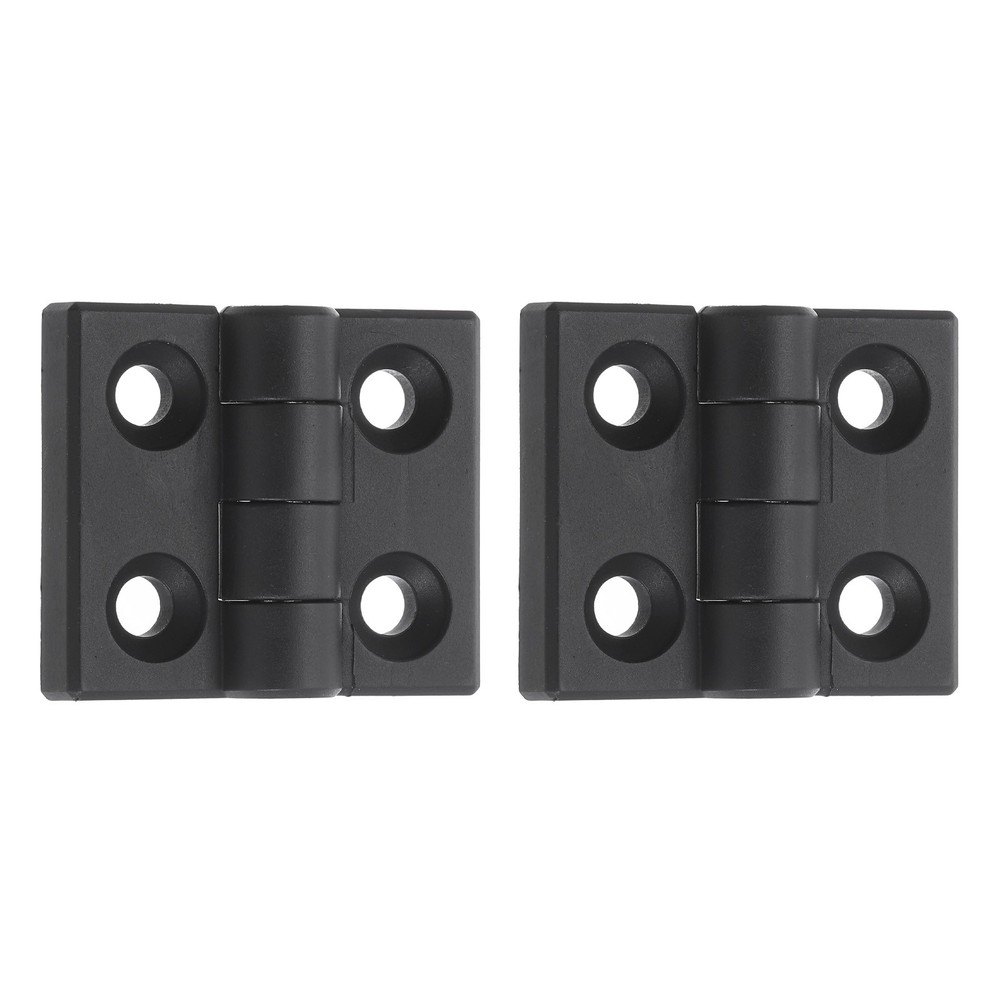 2pcs adjustable hinges 180° 45x52mm black block for table