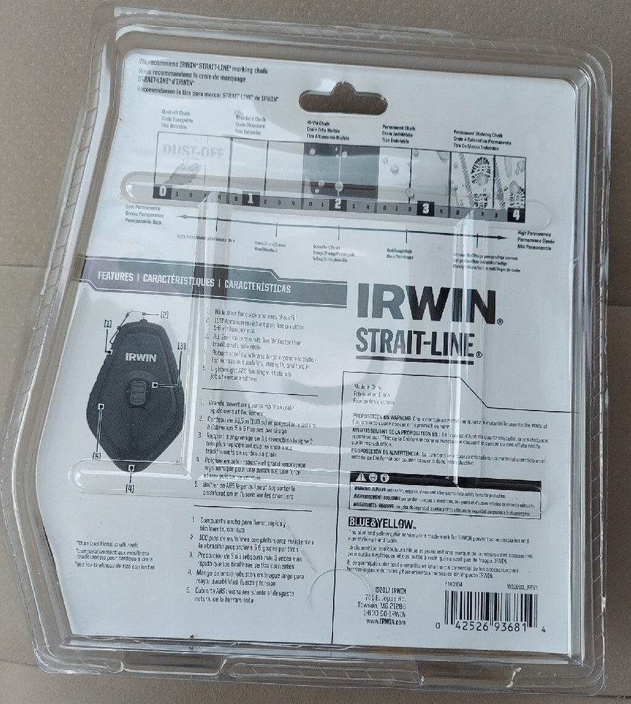 IRWIN #1932883 100 ft. Blue Strait Chalk Line