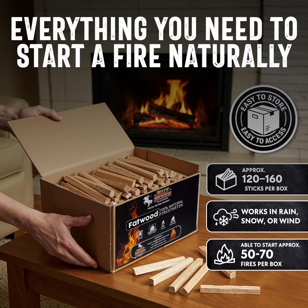 10 Lbs. Fatwood Fire Starter Sticks Fire Starters For Fire Pit Campfires Firepla