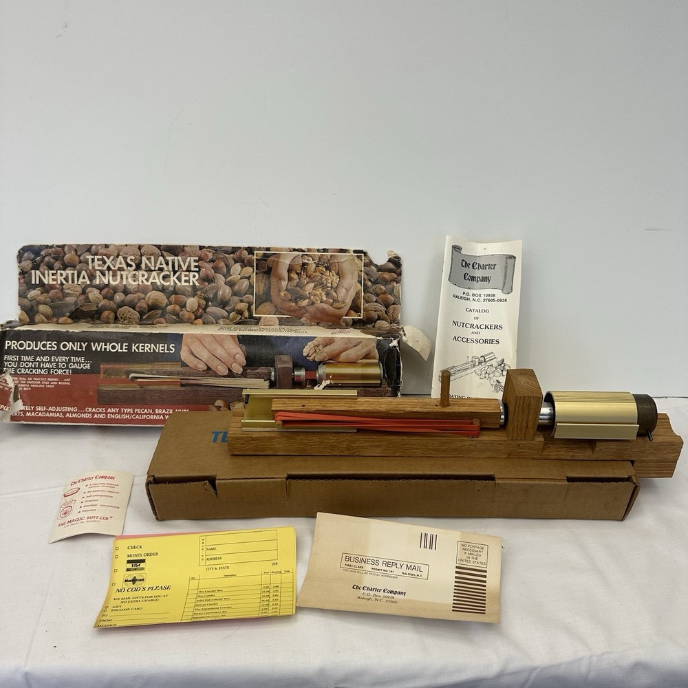 Vintage TEXAS NATIVE INERTIA NUTCRACKER MODEL #7141 Original Box & Instructions
