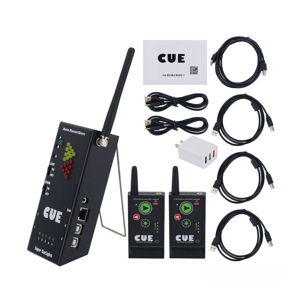 Super Cuelight PE66 Presenter Remote 1RX 2TX PPT Presentation Clicker