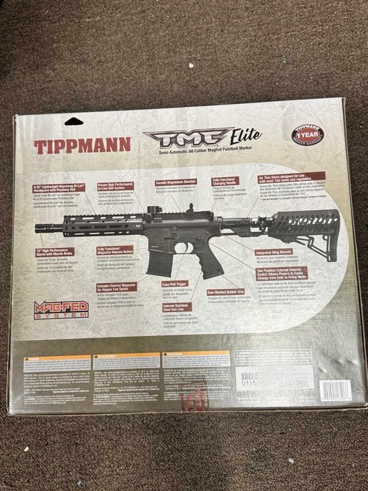 Tippmann TMC Elite .68 Caliber Magfed Marker - Black