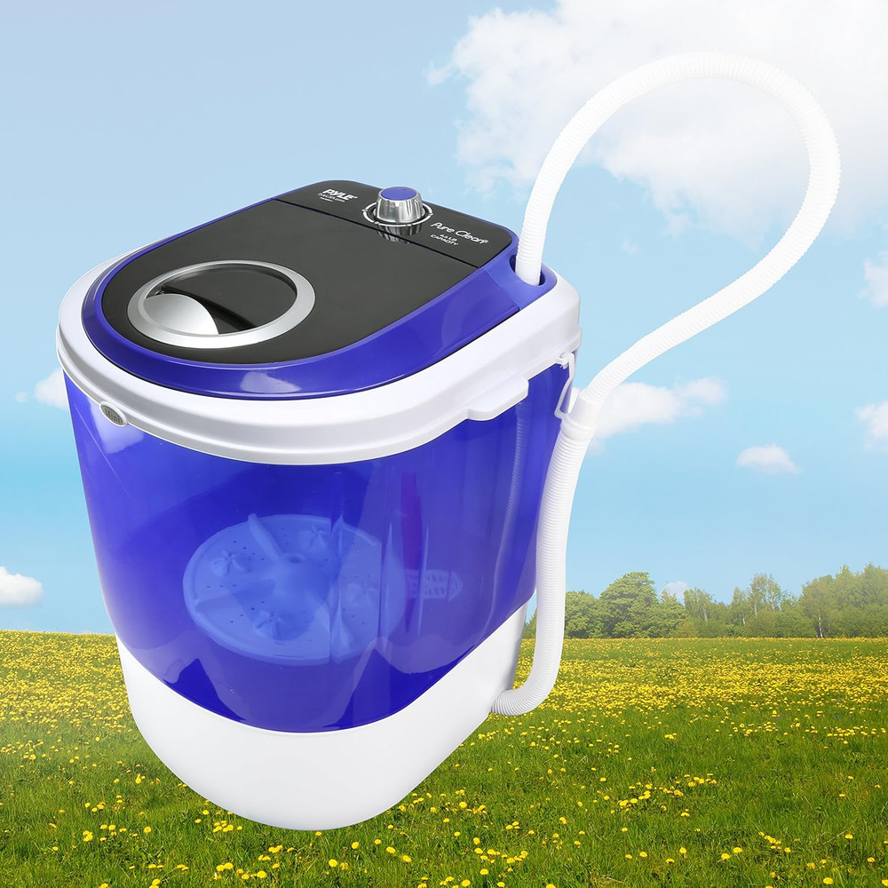Pyle Upgraded Version Portable Washer - Top Loader Portable Laundry, Mini Washin