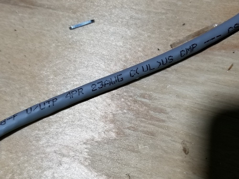 Hyperline 23/4P CAT6 LAN UTP Networking Ethernet Cable CMP/Plenum Gray /100ft