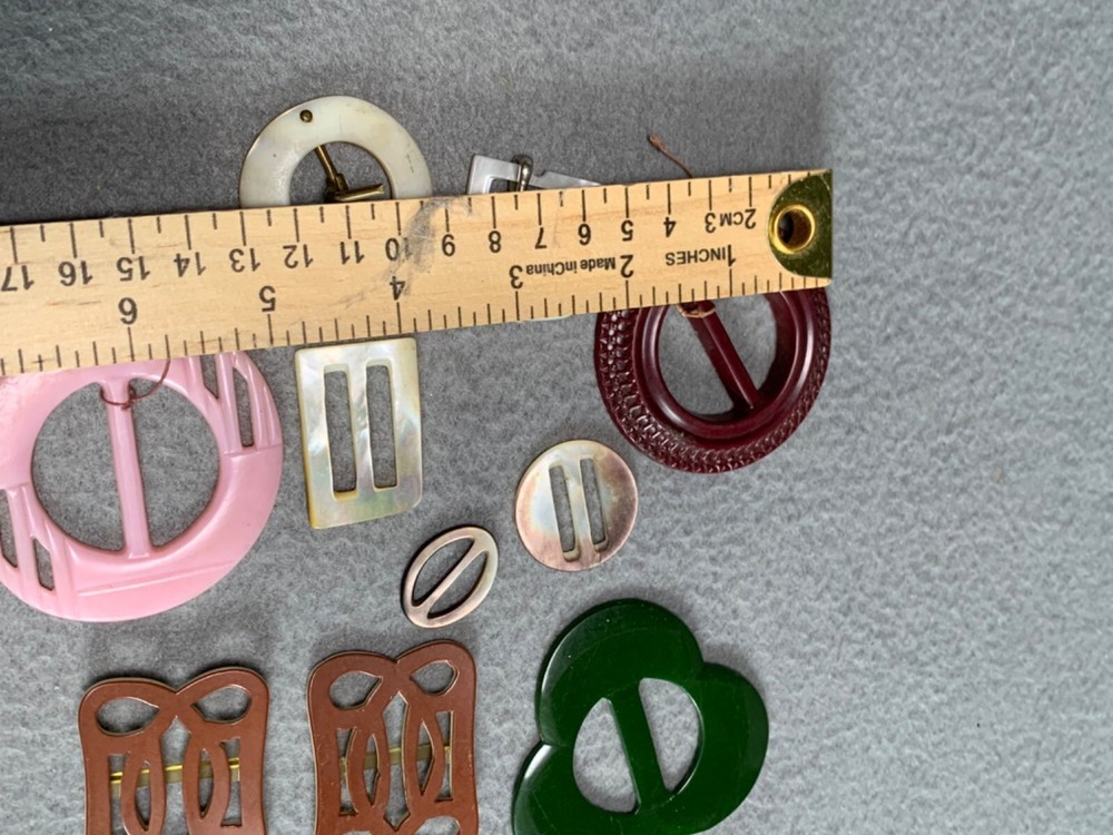 Vintage Assorted Plastic Belt Buckles