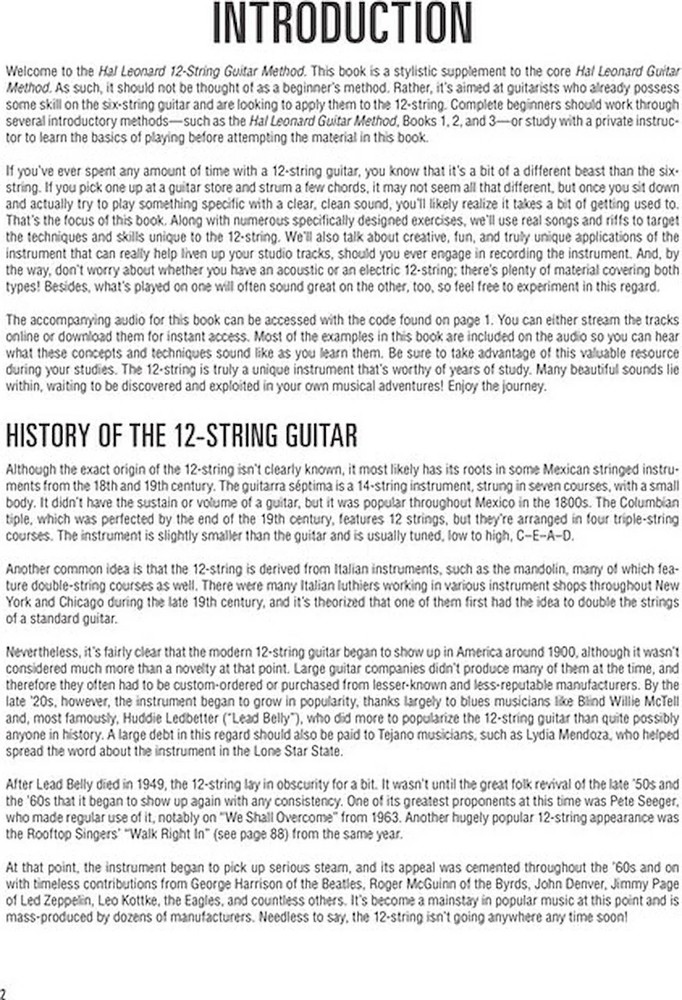 Hal Leonard 12-String Guitar Method - For Acoustic or Electric 12-String Guitar
