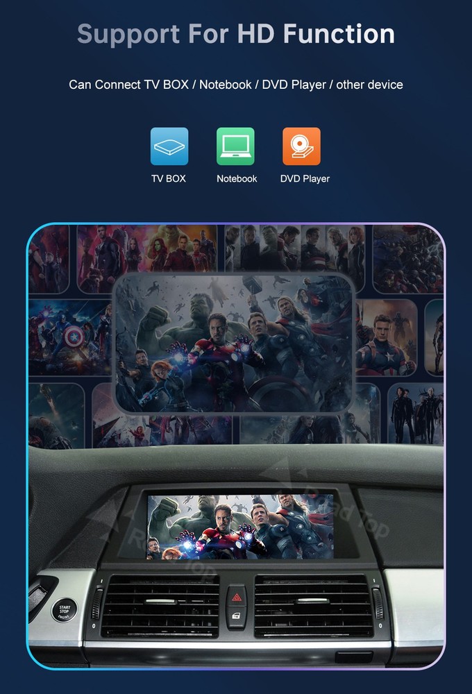 Wireless Carplay Android Auto Retrofit For BMW X5 E70 X6 E71 X1 E84 CIC 2009-15