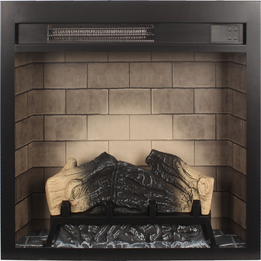 28" Black Electric Fireplace Insert with Remote Control & Timer 1400W